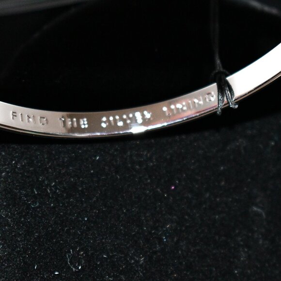 kate spade new york Find Silver Lining Bangle Bracelet in Silver #WBRU9167 NWT - Picture 2 of 5